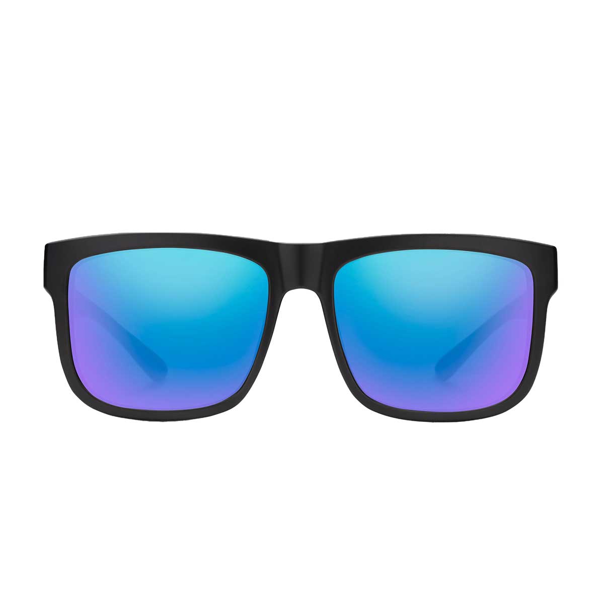 Suncloud Quiver Sunglasses Polarized in Matte Black with Blue Mirror